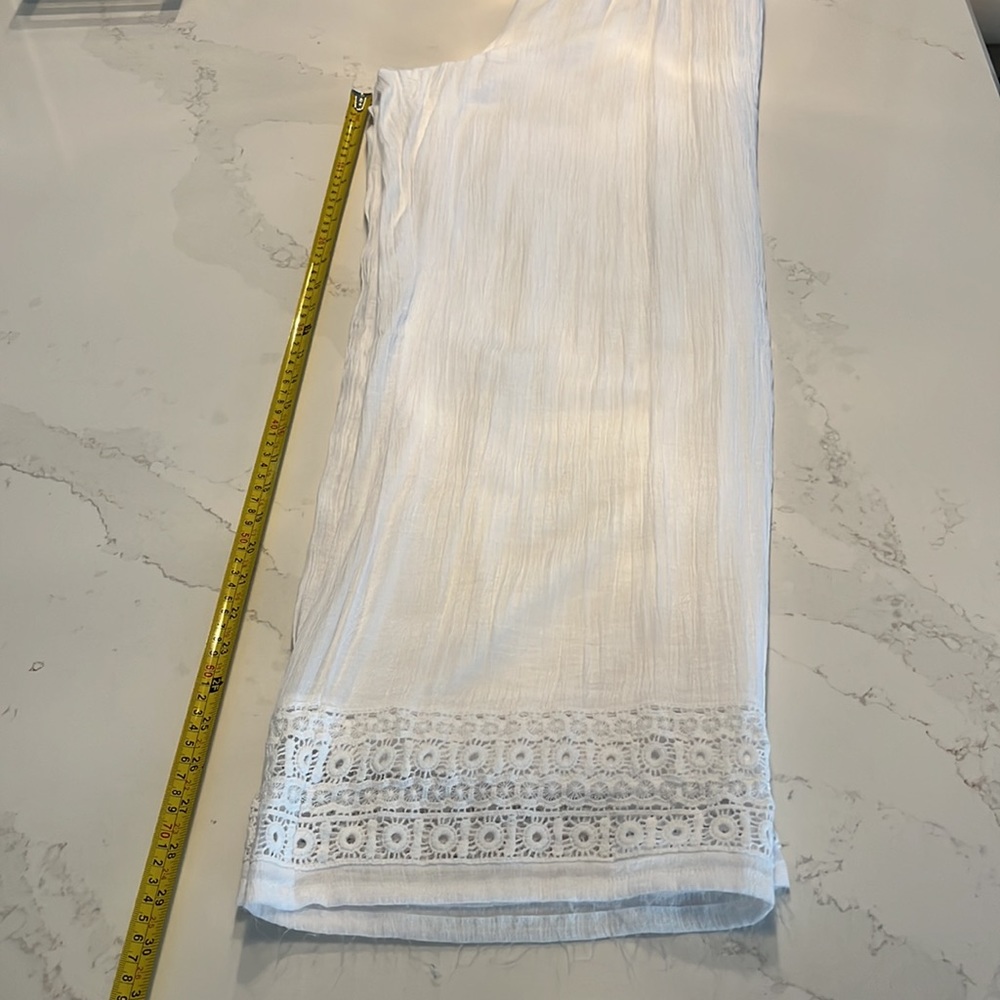 Jm Collection White Pull-On Style Lined-Flowy Pan… - image 6